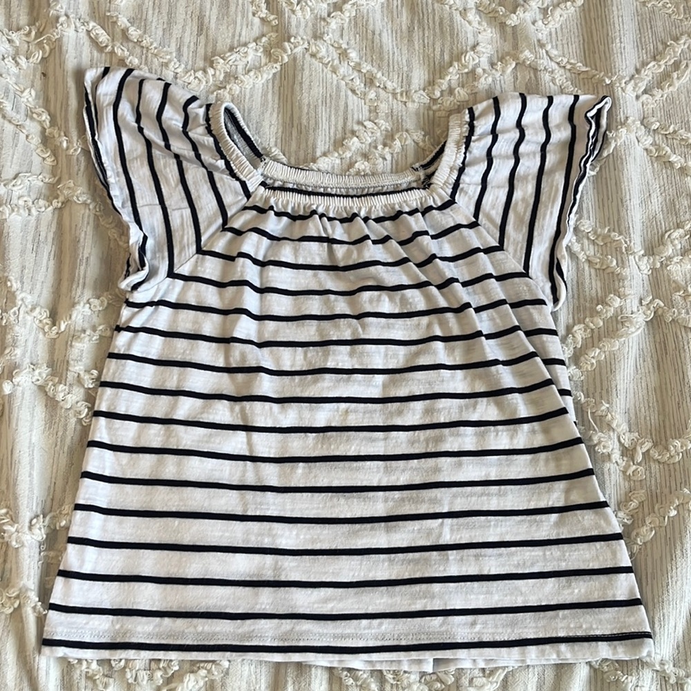 Striped flutter sleeve shirt from GAP